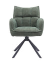 Unique Furniture A/S Fotoliu Rotativ tapitat cu stofa, Select Marilla Verde / Negru, l65xA59xH86 cm