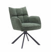Unique Furniture A/S Fotoliu Rotativ tapitat cu stofa, Select Marilla Verde / Negru, l65xA59xH86 cm