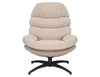 Fotoliu Rotativ tapitat cu stofa si piele ecologica, Giselle Bej, l77xA90xH101 cm (1)