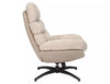 Fotoliu Rotativ tapitat cu stofa si piele ecologica, Giselle Bej, l77xA90xH101 cm (2)