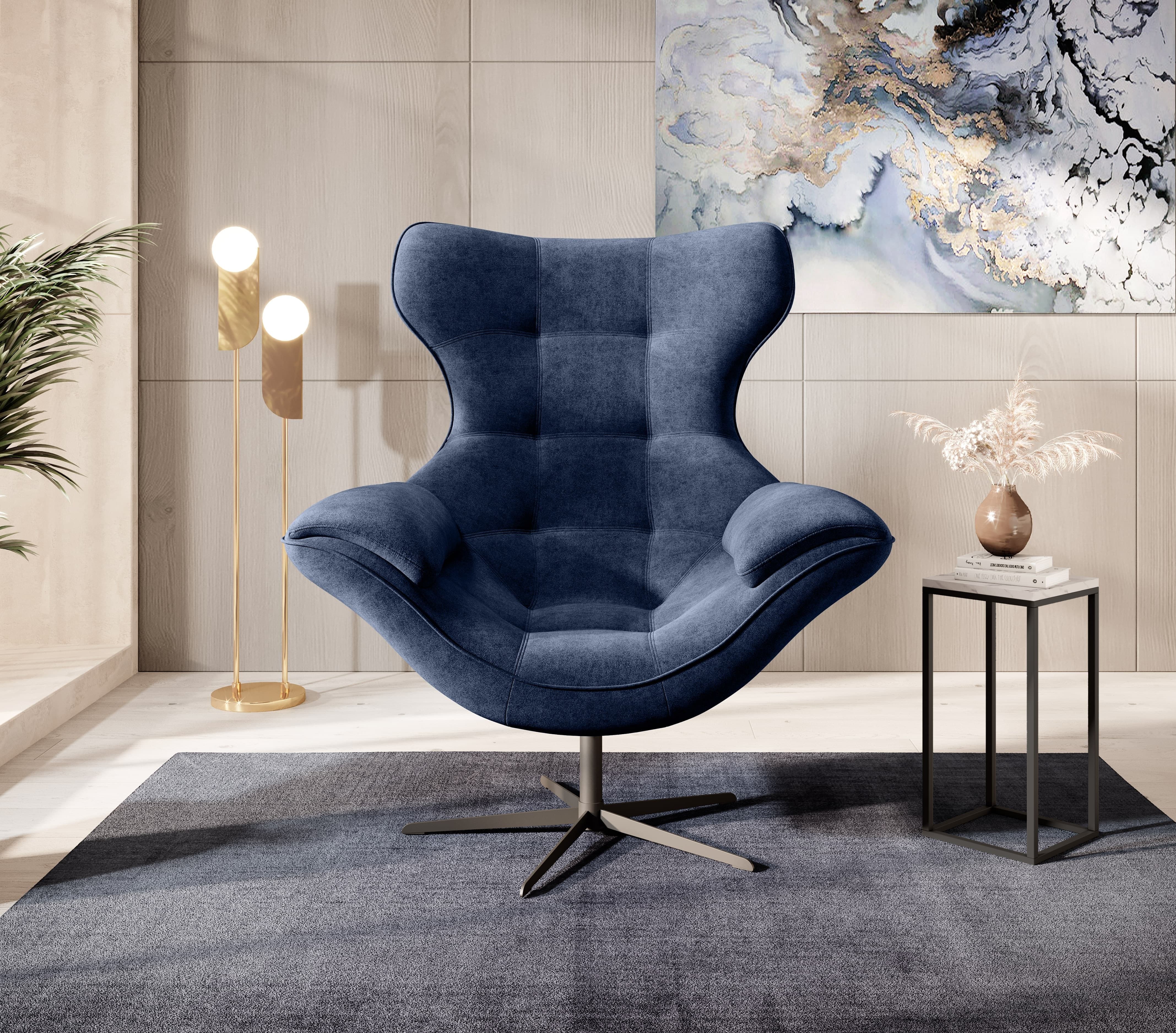 Fotoliu rotativ tapitat Yogalo, l103xA84xH119 cm (1)