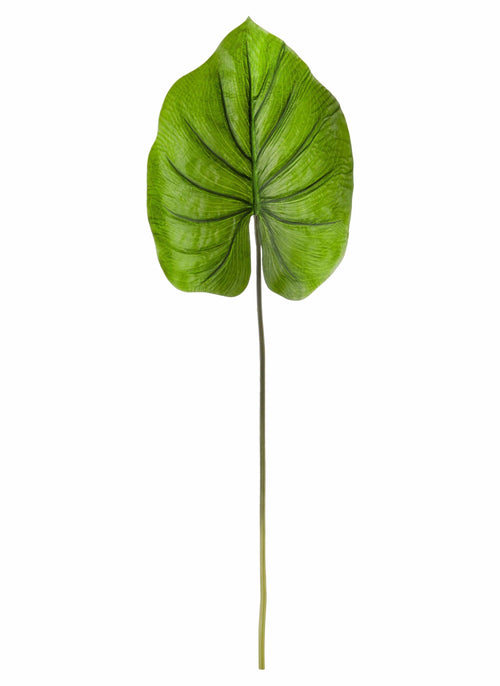 BFSummer Frunza decorativa artificiala Diamond Leaf Verde, H30 cm