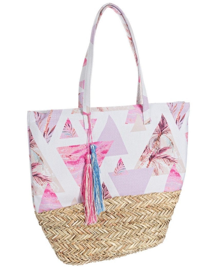 Geanta de plaja, Maui Roz / Natural, l48xA20xH39 cm