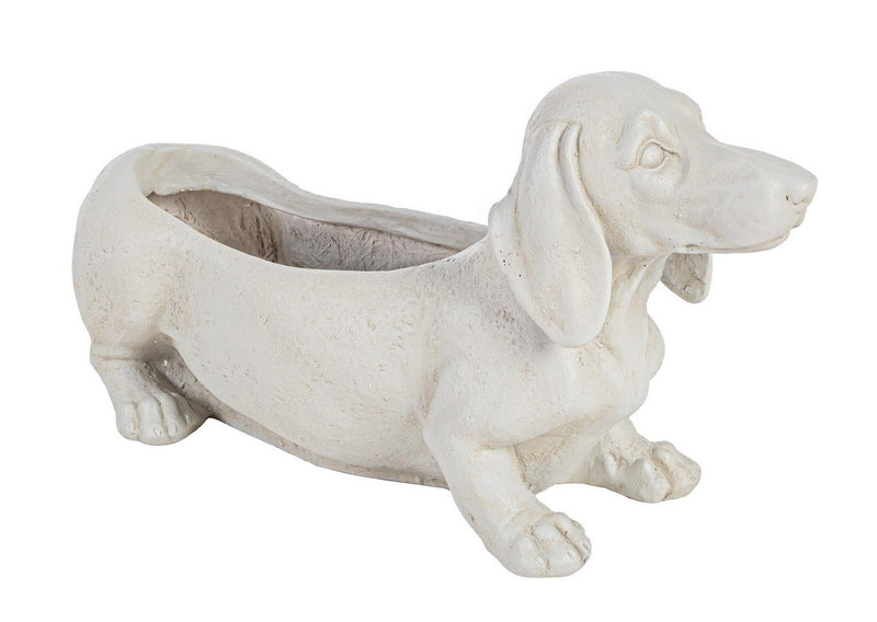 Ghiveci din Fiberclay, Garden Dog Ivoir, L50,5xl16,5xH27 cm