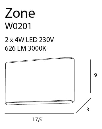 Aplica Zone W0201 Alb (4)