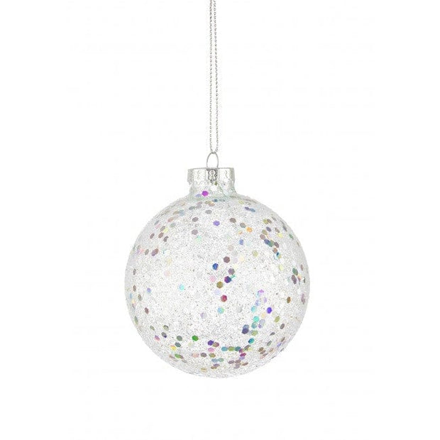 Glob pentru brad, din sticla Meteora Multicolor, Ø8 cm