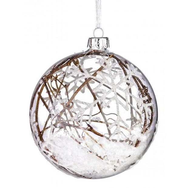 Glob pentru brad, din sticla Rametto Transparent, Ø10 cm