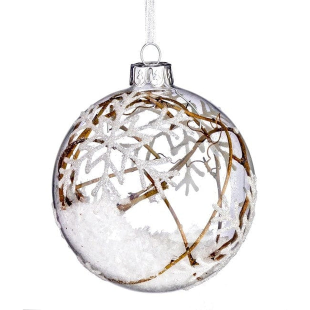 Glob pentru brad, din sticla Rametto Transparent, Ø8 cm