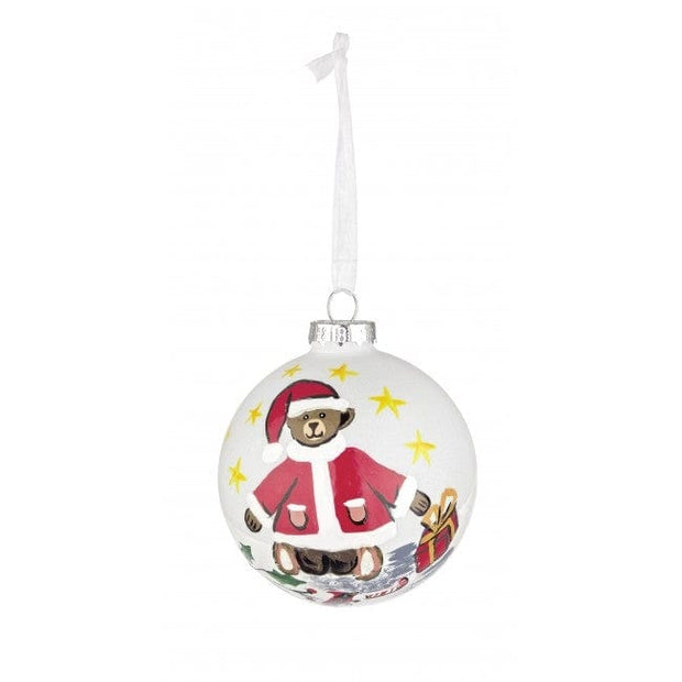 Glob pentru brad, din sticla Teddy Santa Multicolor, Ø8 cm