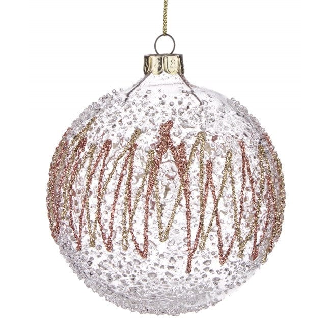 Glob pentru brad, din sticla Zigzag Multicolor, Ø10 cm