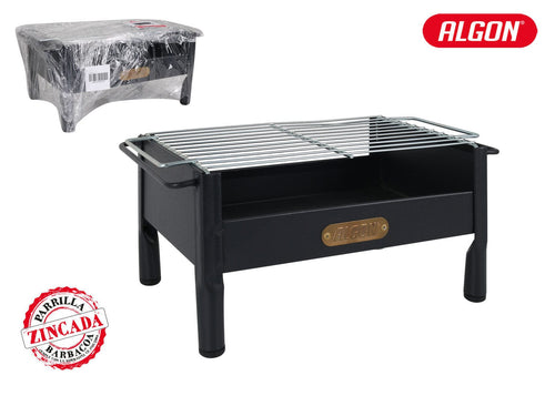 Inde Soler Hispania Gratar BBQ pentru carbuni, din metal, Algon Negru, L33xl23xH19,5 cm