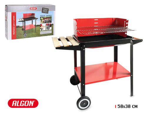 Inde Soler Hispania Gratar BBQ pentru carbuni, din metal, Algon Rosu / Negru, L58xl38xH72 cm