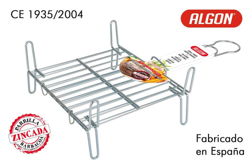 Inde Soler Hispania Grill portabil BBQ din zinc, Algon Crom, L25xl25xH15 cm