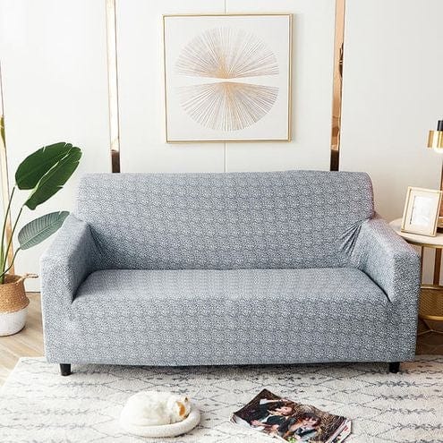 BFSummer Husa elastica canapea + 1 fata perna, Mono B211 Gri deschis-Canapea 3 locuri