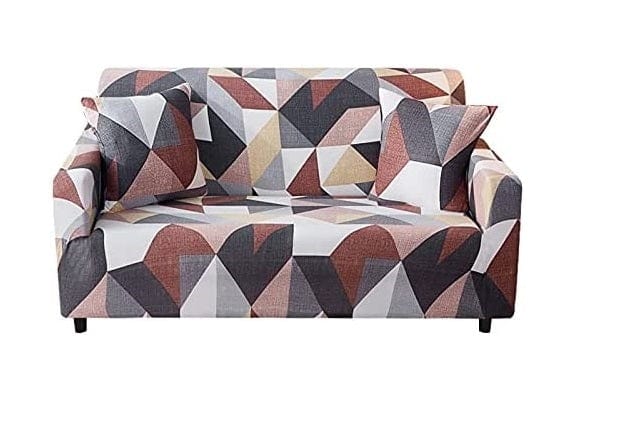 BFSummer Husa elastica canapea + 1 fata perna, Peach B194 Multicolor-Canapea 3 locuri