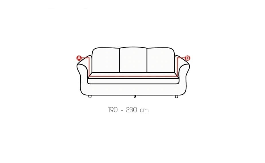 BFSummer Husa elastica canapea + 1 fata perna, Sketch B206 Alb / Negru-Canapea 3 locuri