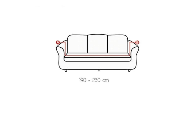 BFSummer Husa elastica canapea + 1 fata perna, Sketch B206 Alb / Negru-Canapea 3 locuri
