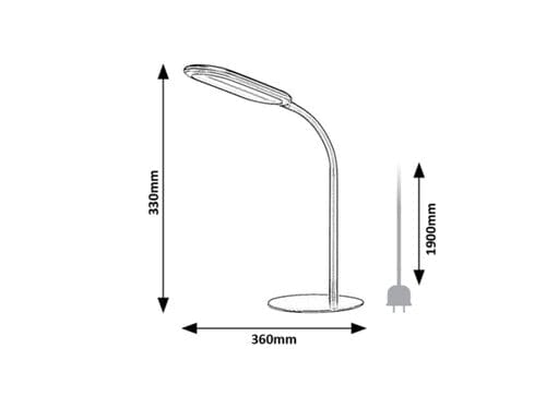 RabaLux Lampa de birou Adelmo 74007 Negru / Alb