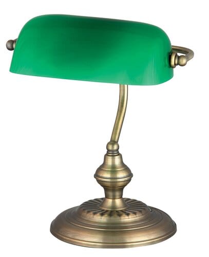 Lampa de birou Bank 4038 Bronz / Verde