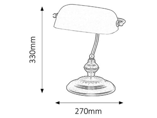 Lampa de birou Bank 4038 Bronz / Verde (1)
