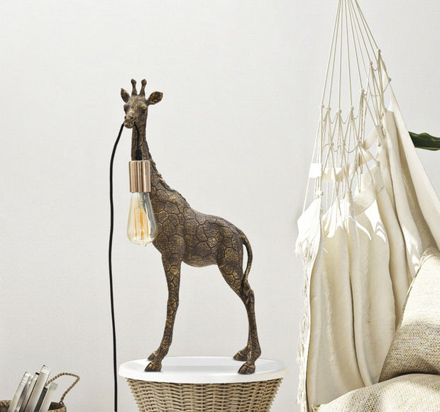 Mauro Ferretti Lampa de birou Giraffe Small Auriu Antichizat