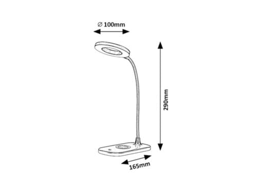Lampa de birou Hardin 74013 Negru / Alb (9)