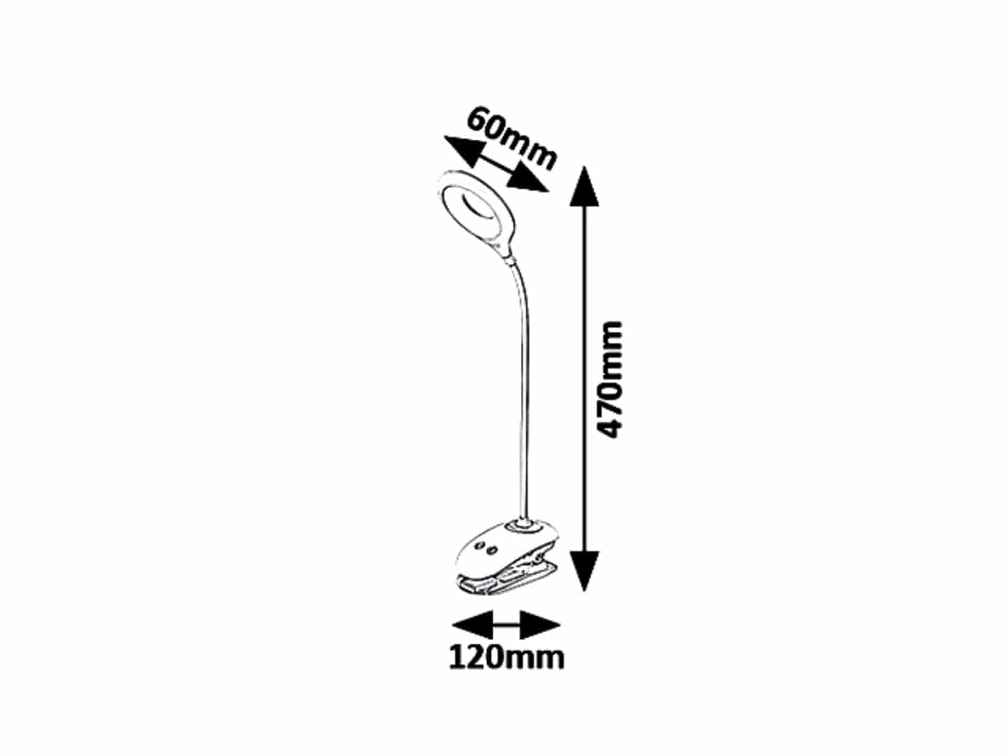 RabaLux Lampa de birou Harris 6448 Alb