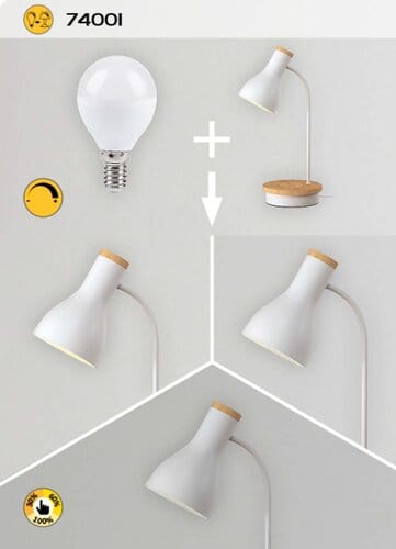 RabaLux Lampa de birou Mosley 74001 Alb Mat