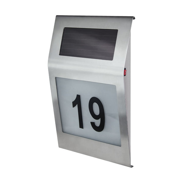 Lampa solara Numero LED Crom