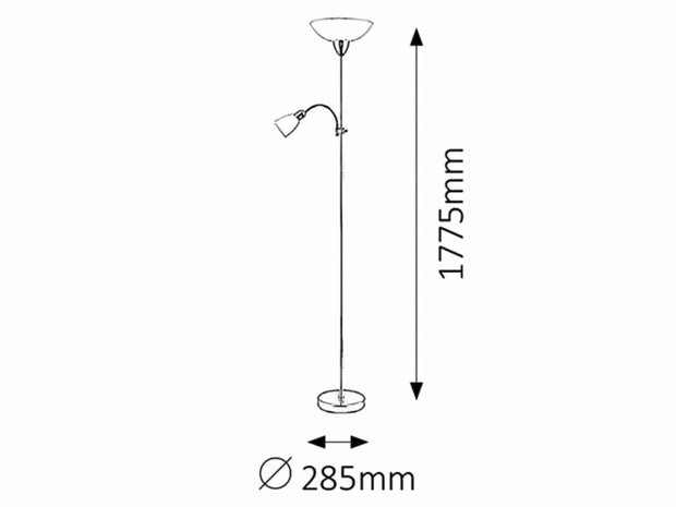 Lampadar Diana 4059 Crom / Alb (2)