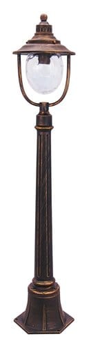 Lampadar exterior Barcelona 8679 Auriu Antichizat / Transparent