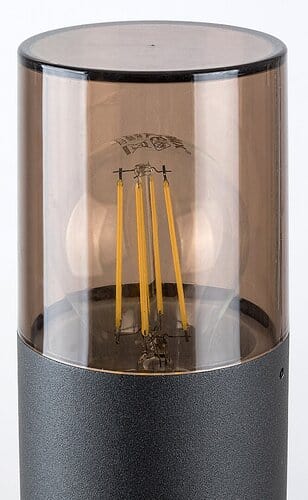 Lampadar exterior Teplice 7159 Negru Mat / Fumuriu (2)