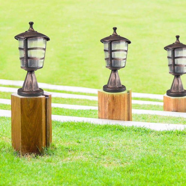 Lampadar exterior Ucgen Setustu Cupru Antichizat (1)