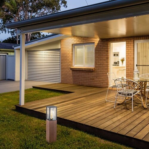 RabaLux Lampadar exterior Wales 7196 Stejar / Transparent