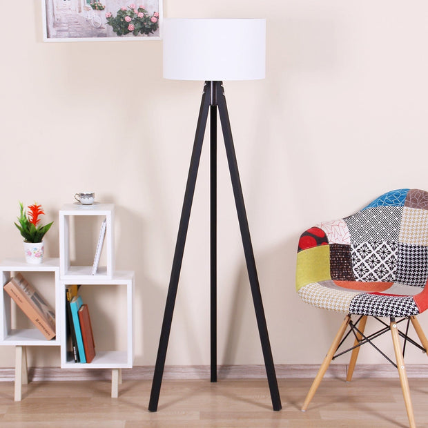 Lampadar Floor Alb / Negru