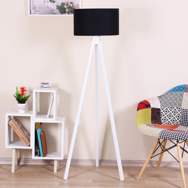 Lampadar Floor Alb / Negru