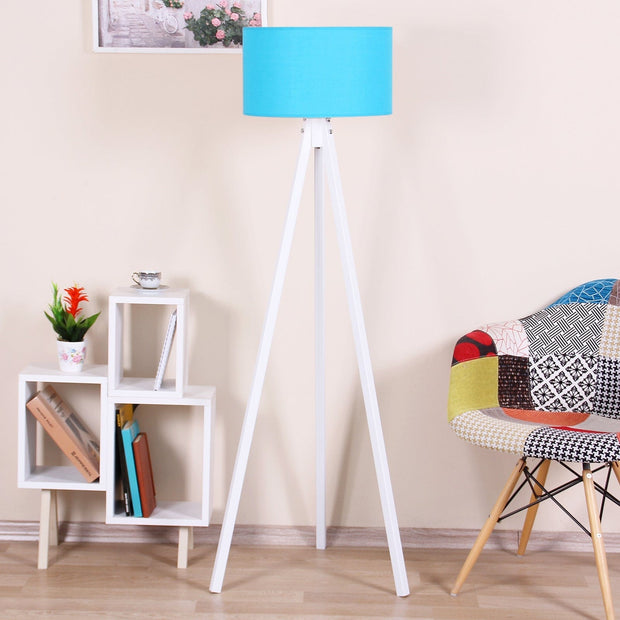 Lampadar Floor Turcoaz / Alb