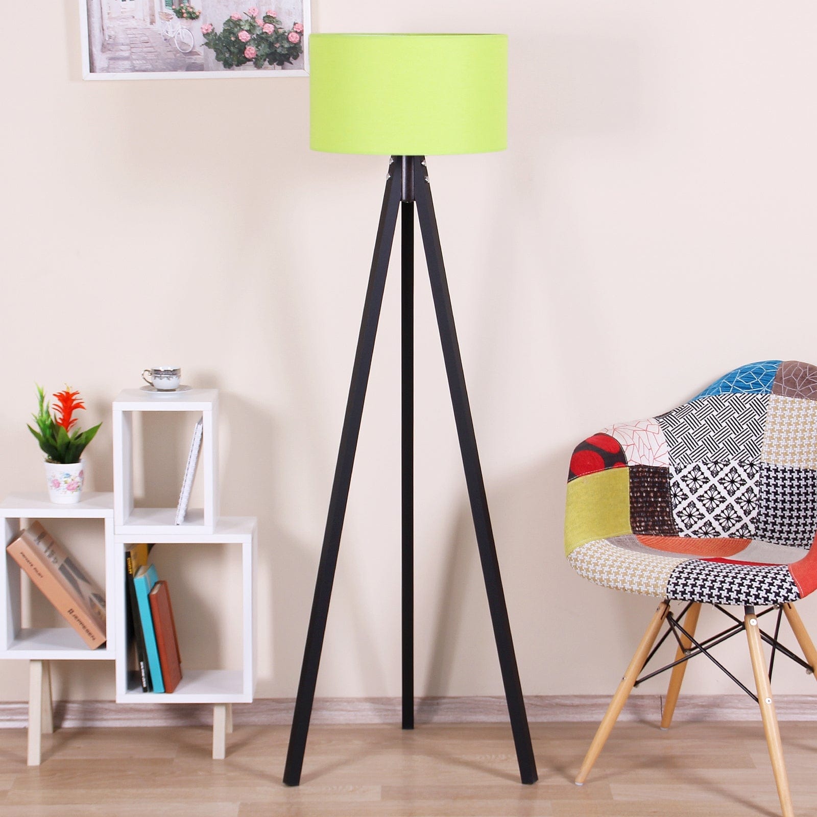 Lampadar Floor Verde / Negru