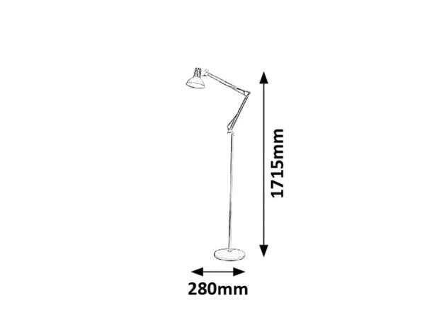 RabaLux Lampadar Gareth 4523 Antracit  / Negru