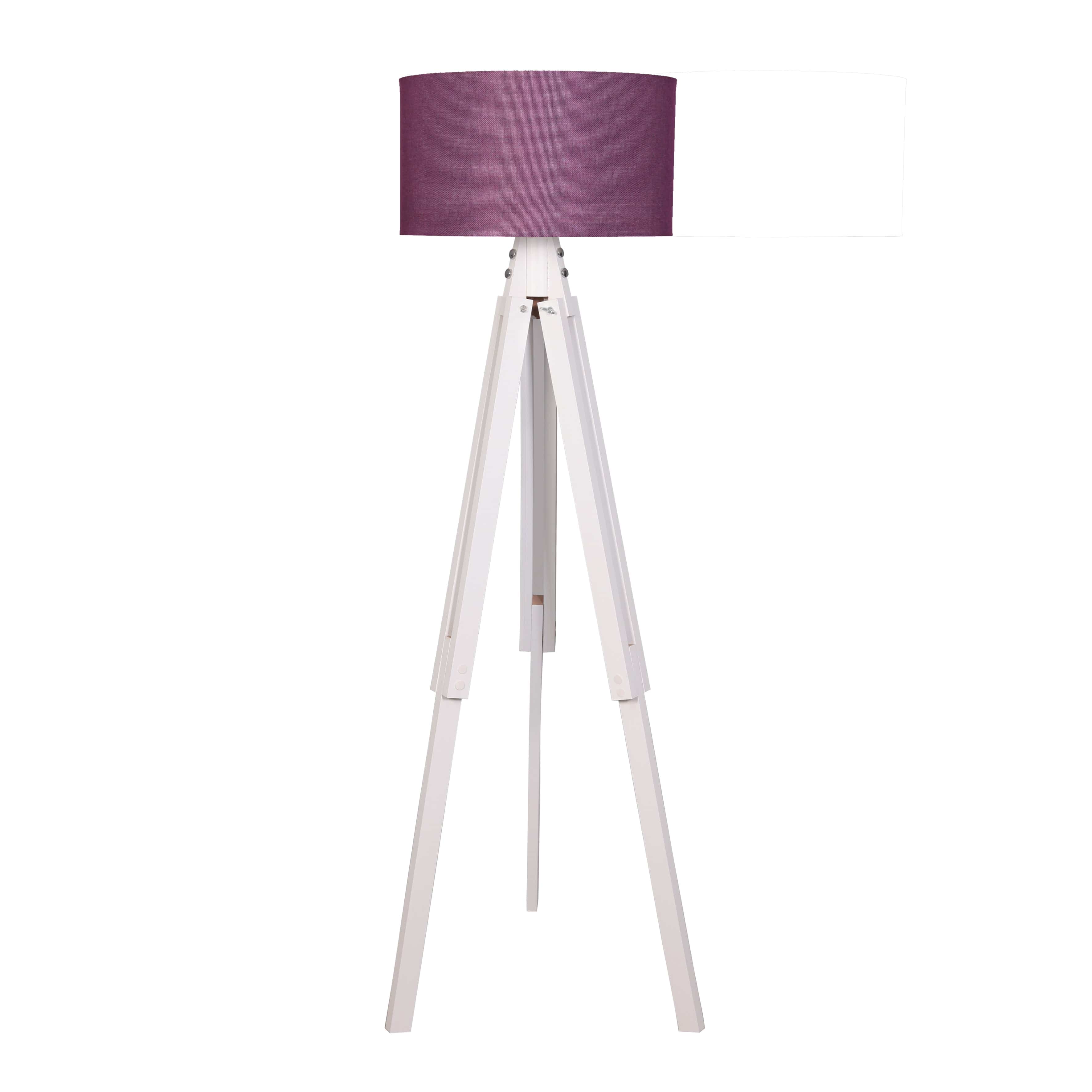Lampadar Gemici Alb / Violet