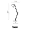 Azzarddo Lampadar Kipsar Alb, AZ2367