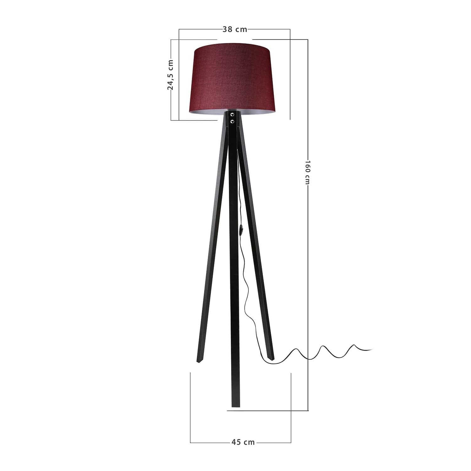 Lampadar Marko Bordeaux (3)