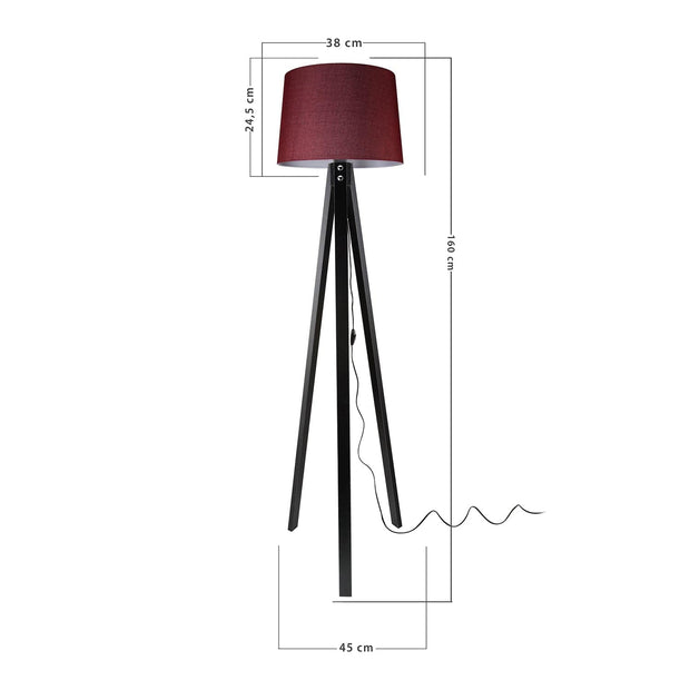 Lampadar Marko Bordeaux (3)