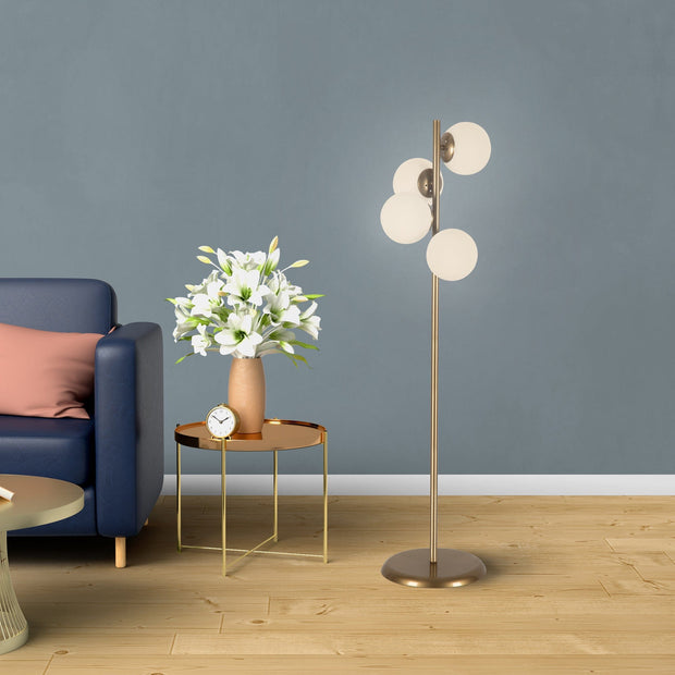 Lampadar Owl Auriu / Alb (3)
