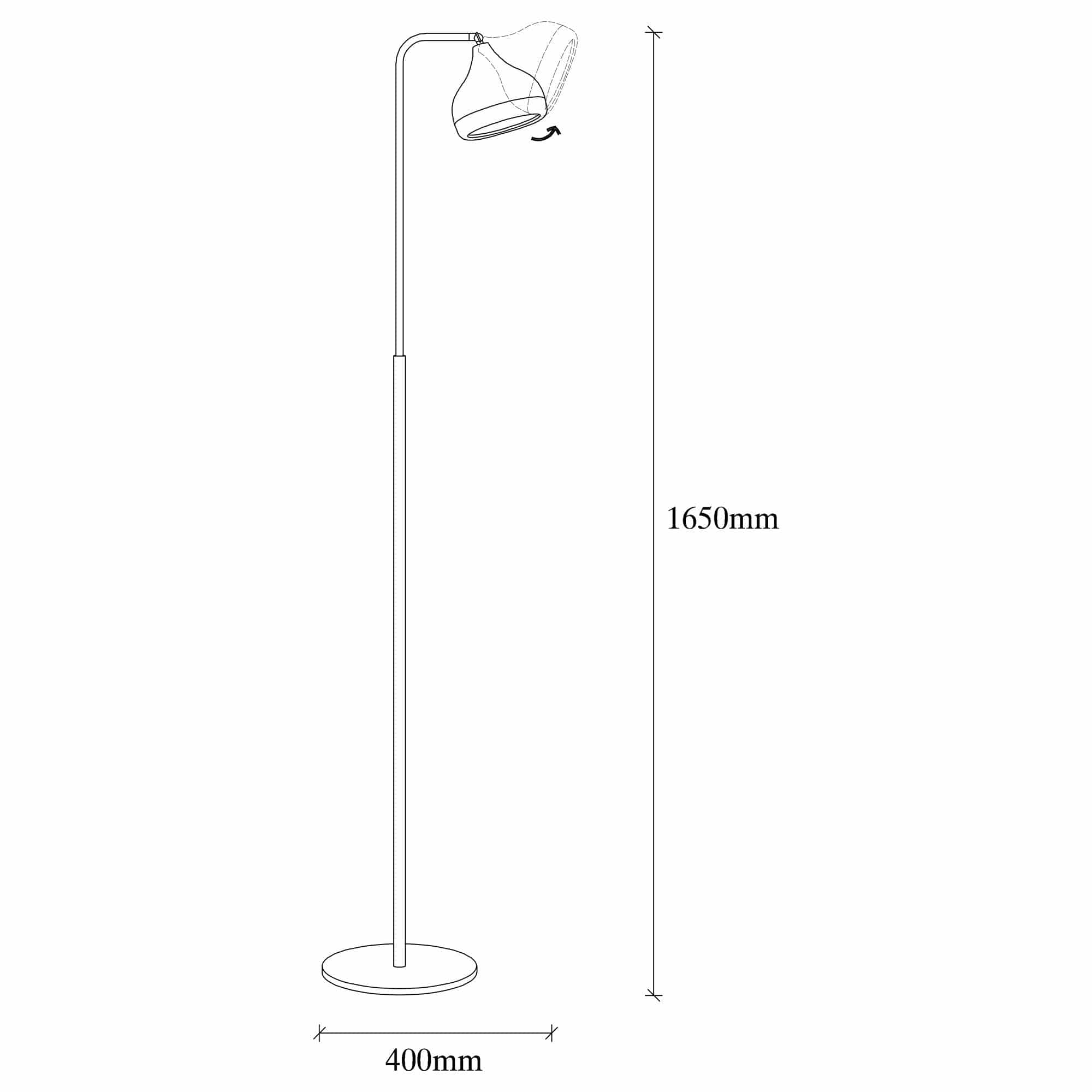 Lampadar Yildo NT-146 Negru / Cupru (5)