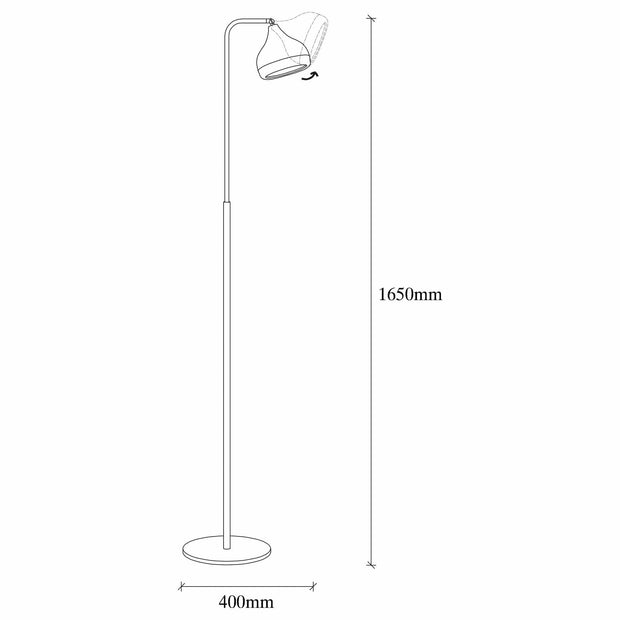 Lampadar Yildo NT-146 Negru / Cupru (5)