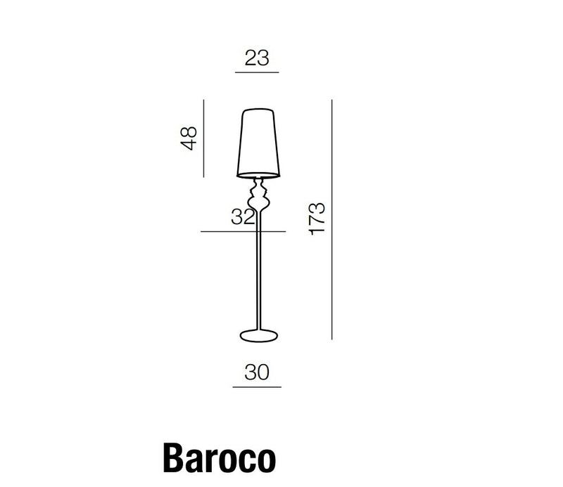 Lampadar Baroco Argintiu, AZ0309 (3)