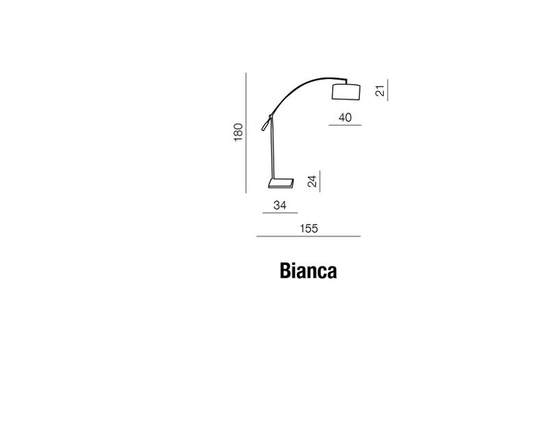 Lampadar Bianca Alb / Crom, AZ0005 (3)
