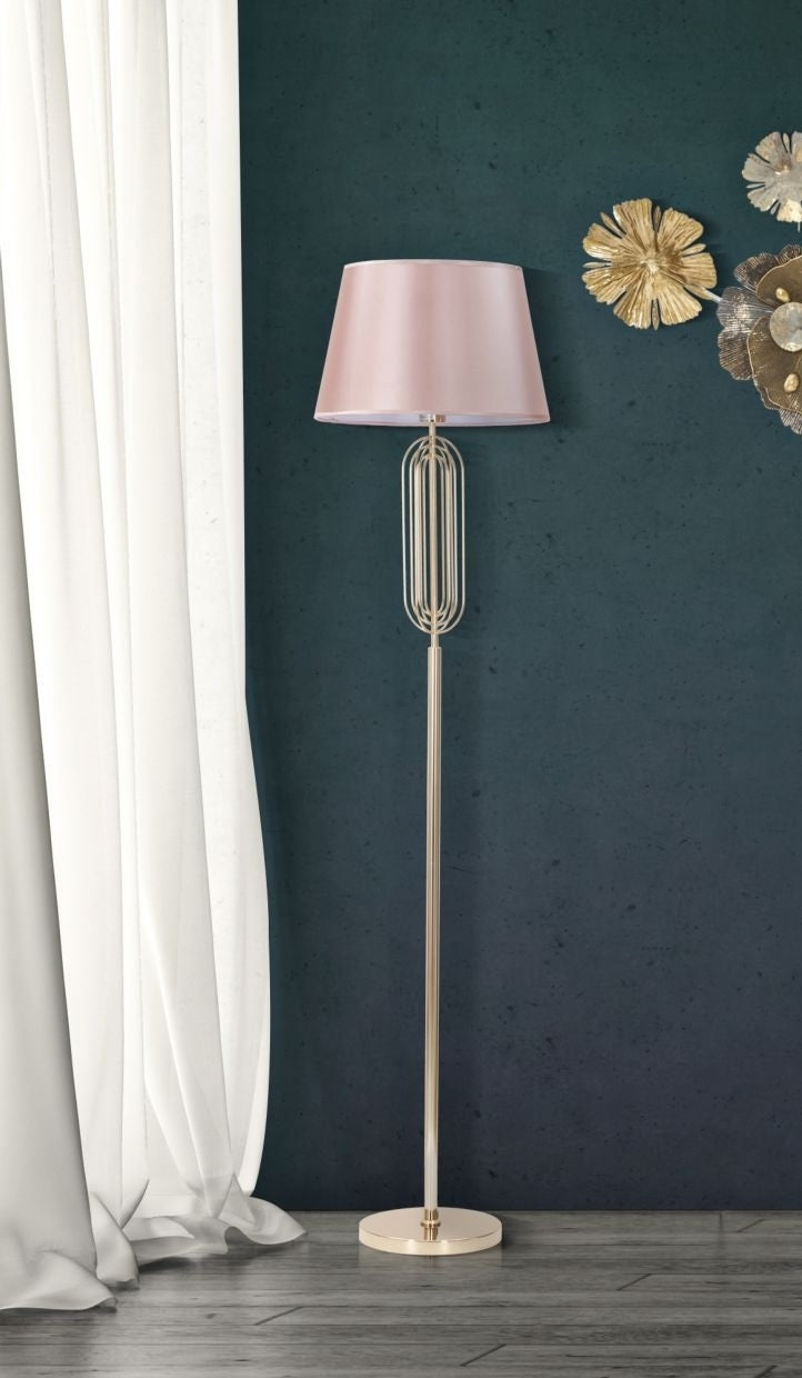 Lampadar Krista Roz Deschis / Auriu, Ø40xH168,5 cm