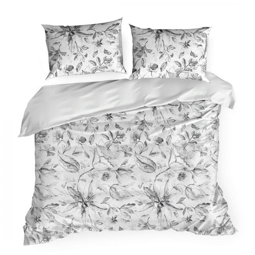 Lenjerie de pat din bumbac, Ada Argintiu & ERFRNY-BEDLINEN-ADA-SILVER